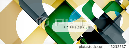 Geometric squares abstract banner. Vector illustration for business brochure or flyer, presentation 43232387