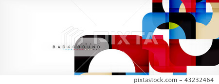 Geometric squares abstract banner. Vector illustration for business brochure or flyer, presentation Geometric squares abstract banner. Vector illustration for business brochure or flyer, presentation 43232464