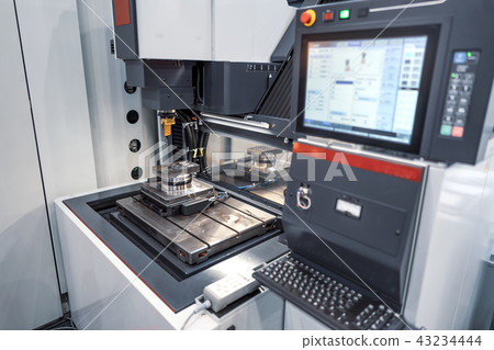 Metalworking CNC milling machine. Cutting metal Metalworking CNC milling machine. Cutting metal 43234444