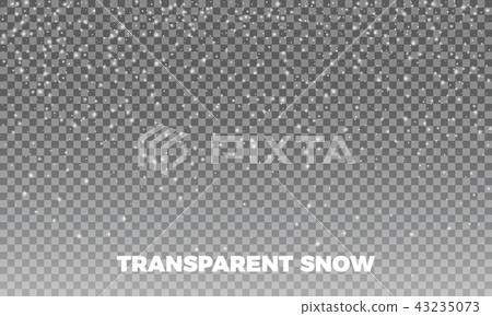 Snow. Vector transparent snow background. Christmas and New Year decoration Snow. Vector transparent snow background. Christmas and New Year decoration 43235073