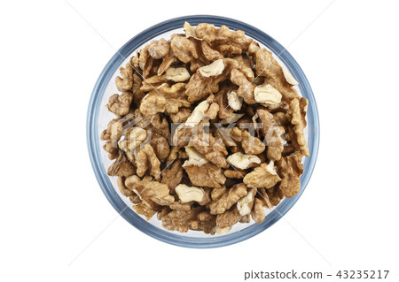 shelled walnuts isolated shelled walnuts isolated 43235217