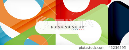 Geometric background, circles and triangles shapes banner. Illustration for business brochure or 43236295