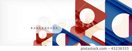 Circle and triangle abstract background 43236355