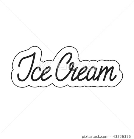 Ice Cream. Ice Cream lettering. Ice Cream label badge emblem sticker Ice Cream. Ice Cream lettering. Ice Cream label badge emblem sticker 43236356