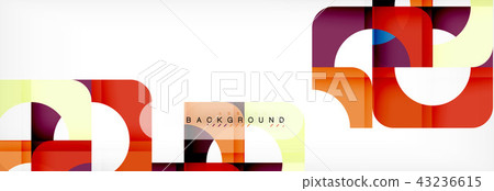 Colorful squares composition abstract banner. Illustration for business brochure or flyer 43236615