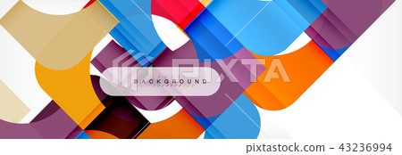 Colorful squares composition abstract banner. Illustration for business brochure or flyer 43236994