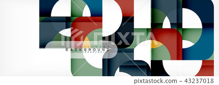 Geometric squares abstract banner. Vector illustration for business brochure or flyer, presentation 43237018