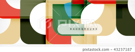 Geometric squares abstract banner. Vector illustration for business brochure or flyer, presentation 43237187
