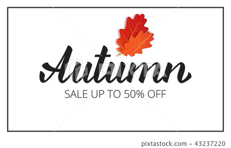 Autumn Banner With Brush Lettering Autumn And Stock