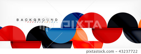 Semi circle abstract background, modern geometric pattern design. Business or technology 43237722