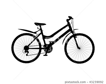 Vector silhouette of city bike Vector silhouette of city bike 43239092
