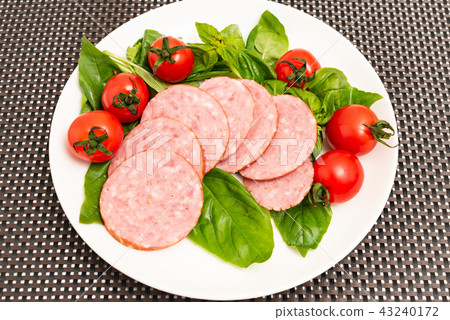 Salami and tomato Salami and tomato 43240172