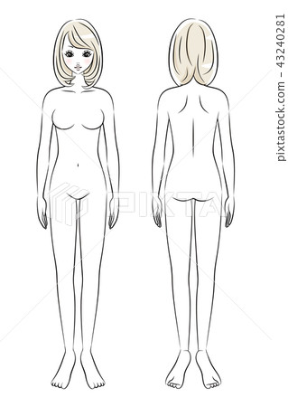 Beauty women naked whole body 43240281