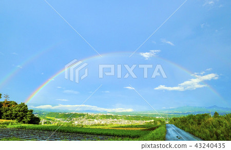 赤城山和美麗的彩虹 43240435