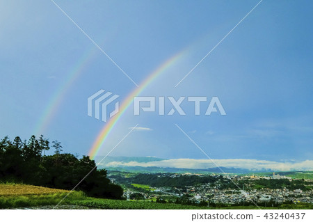 Double rainbow after rain Double rainbow after rain 43240437