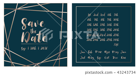 Wedding invitation template vector illustration 43243734