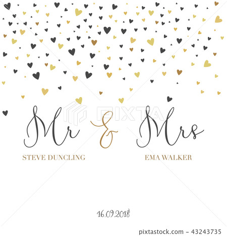 Wedding invitation template vector illustration Wedding invitation template vector illustration 43243735