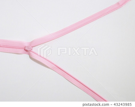 Pink zipper on white Pink zipper on white 43243985
