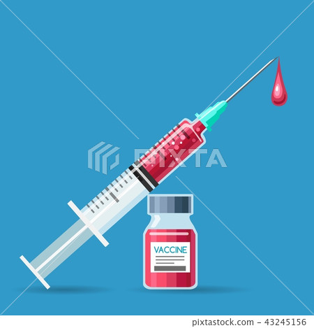 Illness syringe illustration 43245156