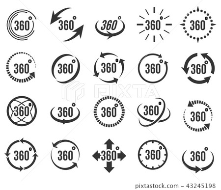 Panoramic 360 icons 43245198