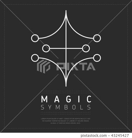 Iconic esoteric symbol in white 43245427