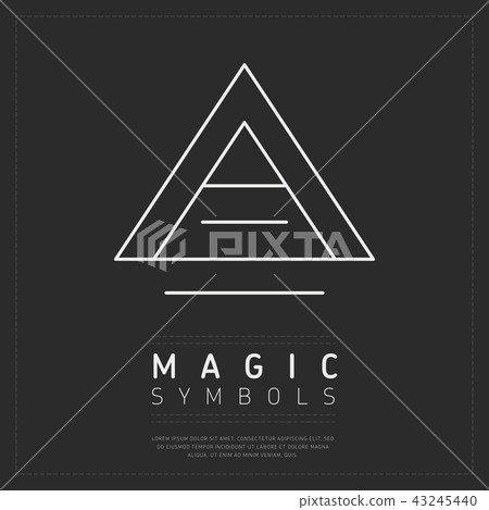 Triangle magic symbol on gray - Stock Illustration [43245440] - PIXTA