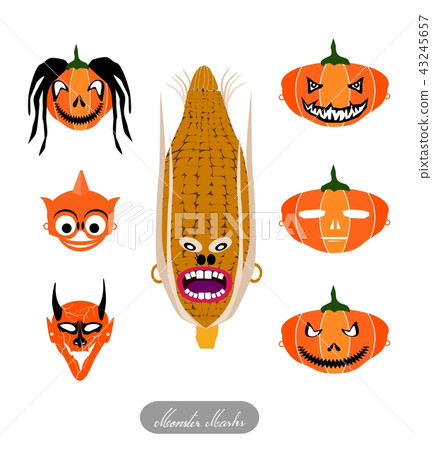 Ghost, Monsters and Evils Halloween Masks Set Ghost, Monsters and Evils Halloween Masks Set 43245657