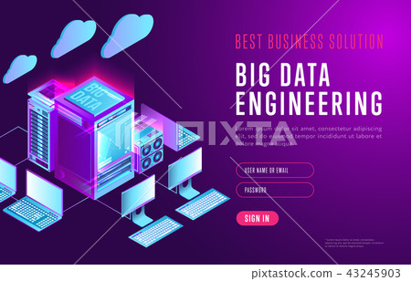 Bright design of big data webpage Bright design of big data webpage 43245903