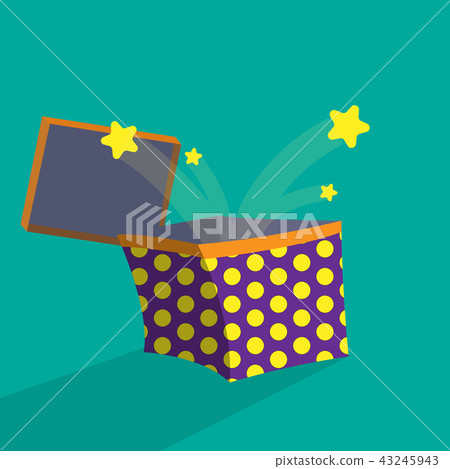 Open gift box with stars effect - Stock Illustration [43245943] - PIXTA