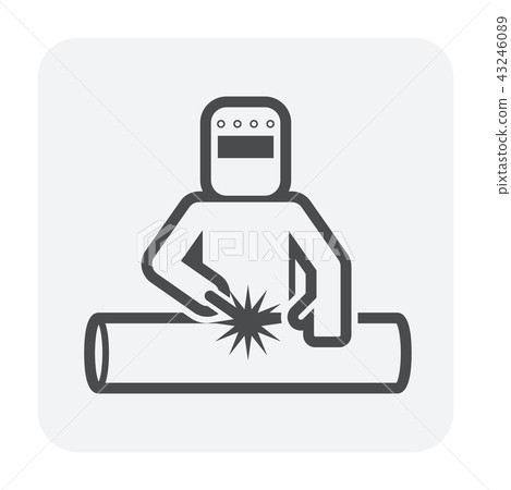 pipeline construction icon pipeline construction icon 43246089