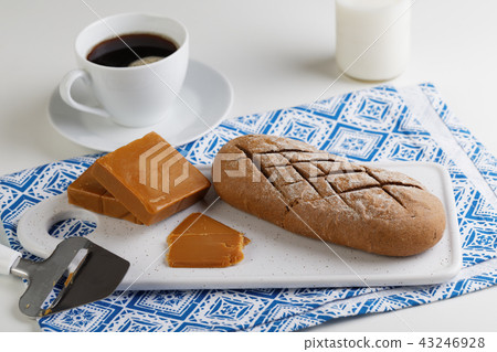 Breakfast with Brunost cheese Breakfast with Brunost cheese 43246928