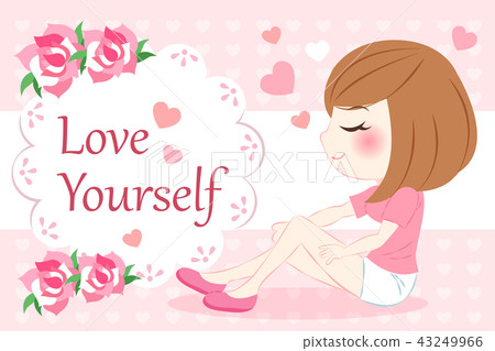 woman with love yourself concept 43249966