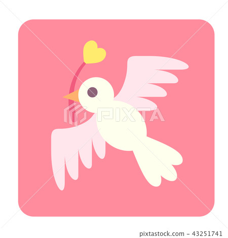 Love Bird Flat Icon - Stock Illustration [43251741] - PIXTA