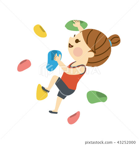 A woman with bouldering 43252000