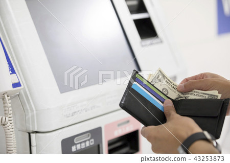 Men who change dollars at airport 43253873