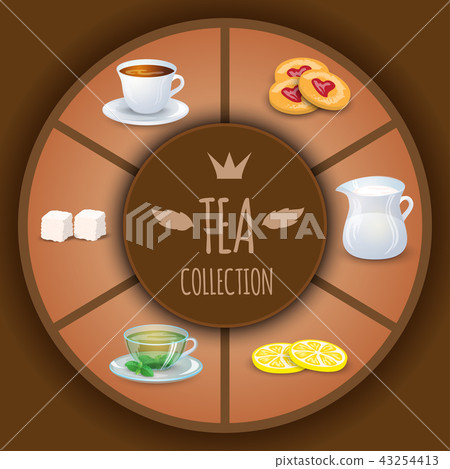 Tea collection vector illustration.  43254413