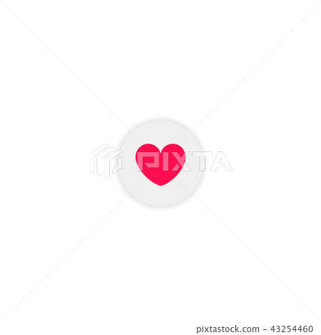 Red heart icon isolated on white background. - Stock Illustration ...