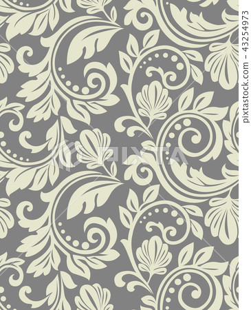 Floral pattern. Wallpaper baroque, damask.  43254973