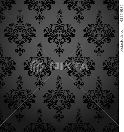 Floral pattern. Wallpaper baroque, damask. Floral pattern. Wallpaper baroque, damask. 43254983