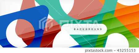 Abstract geometric background. Modern overlapping triangles. Unusual color shapes for your message 43255153