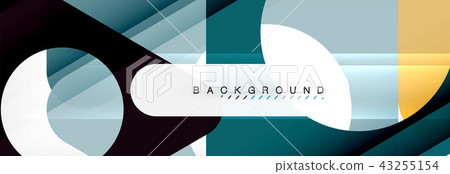 Geometric background, circles and triangles shapes banner. Illustration for business brochure or Geometric background, circles and triangles shapes banner. Illustration for business brochure or 43255154