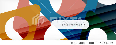 Geometric background, circles and triangles shapes banner. Illustration for business brochure or Geometric background, circles and triangles shapes banner. Illustration for business brochure or 43255226