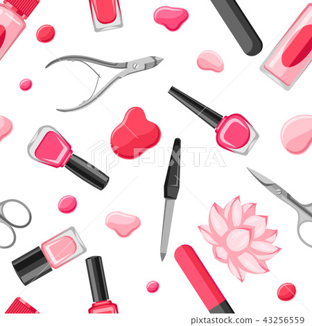 Seamless pattern with manicure tools. Seamless pattern with manicure tools. 43256559