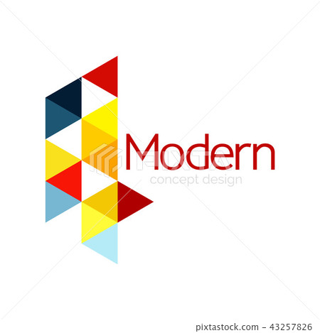 Triangle shape design abstract business logo icon design. Company logotype branding emblem idea Triangle shape design abstract business logo icon design. Company logotype branding emblem idea 43257826