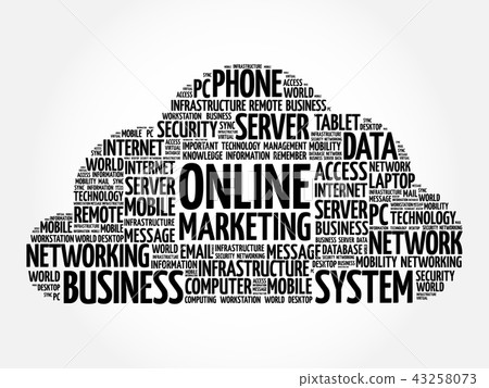 Online marketing word cloud 43258073