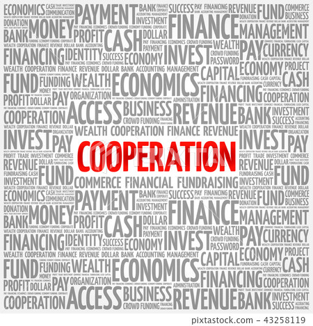 COOPERATION word cloud collage COOPERATION word cloud collage 43258119