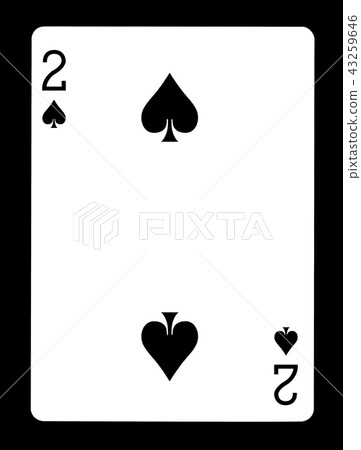 Two of spades playing card Two of spades playing card 43259646
