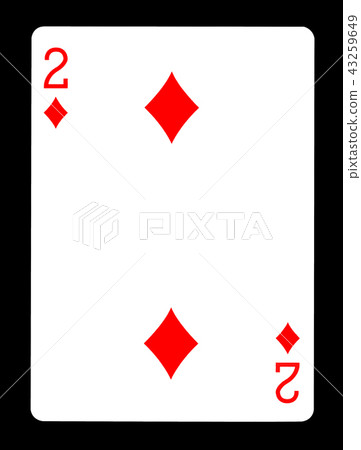 Two of Diamonds playing card Two of Diamonds playing card 43259649