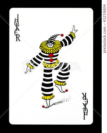 Joker colorful playing card 43259804