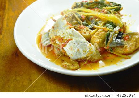 spicy fried striped catfish with herb and curry spicy fried striped catfish with herb and curry 43259984